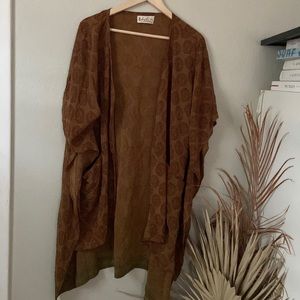 Kantha Bae Silk Short- sleeve kimono - OS